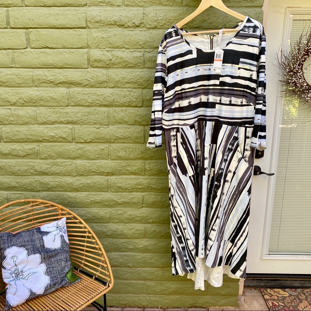 Patterned Melissa McCarthy Midi Dress